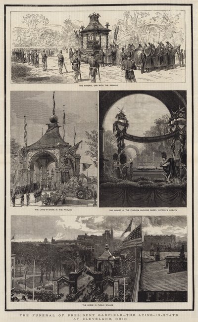 El Funeral del Presidente Garfield, el Velatorio en Cleveland, Ohio de Joseph Nash